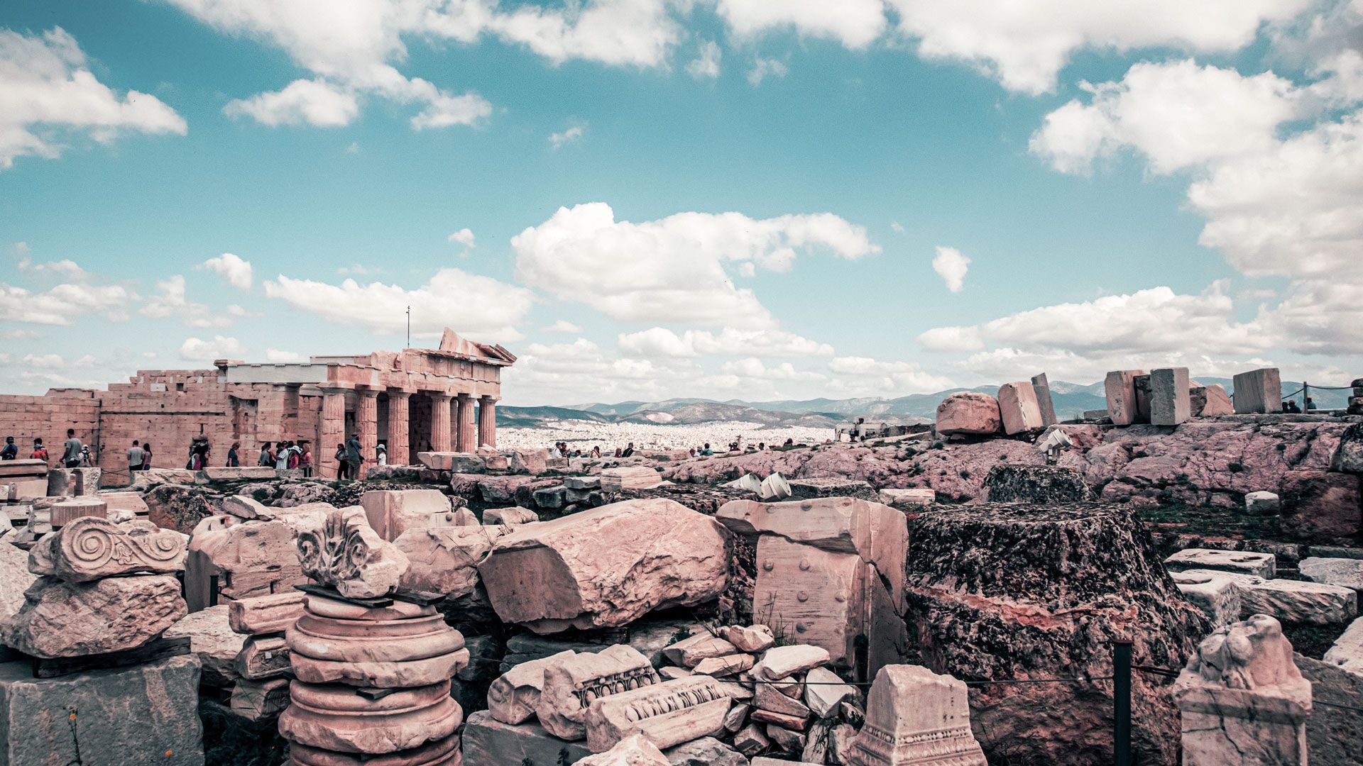 The sacred rock of the Acropolis